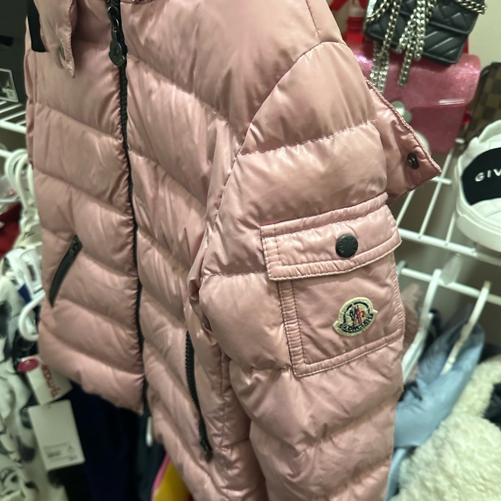 Girls moncler pink coat